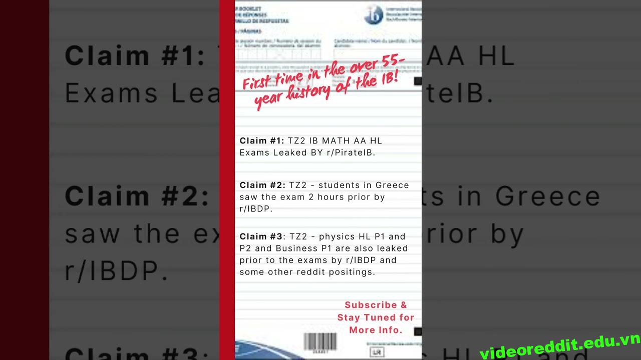 ib exams leaked - Video Reddit Trend