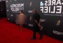 bianca censori grammys unblurred video
